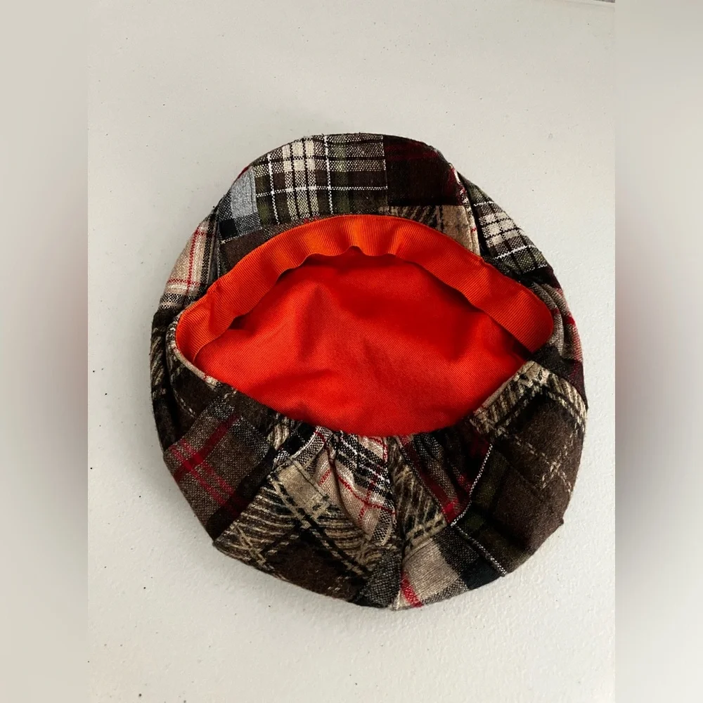 GAP Kids Multicolor plaid warm flat beret hat